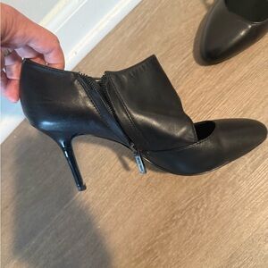 Nine West Black Ankle Bootie Heels